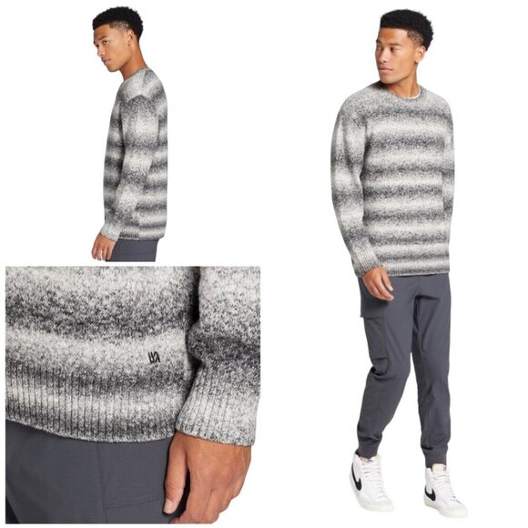 VRST Men Size S Charcoal Multi Relaxed Fit Classic CrewNeck Pullover Sweater NWT - Picture 3 of 9